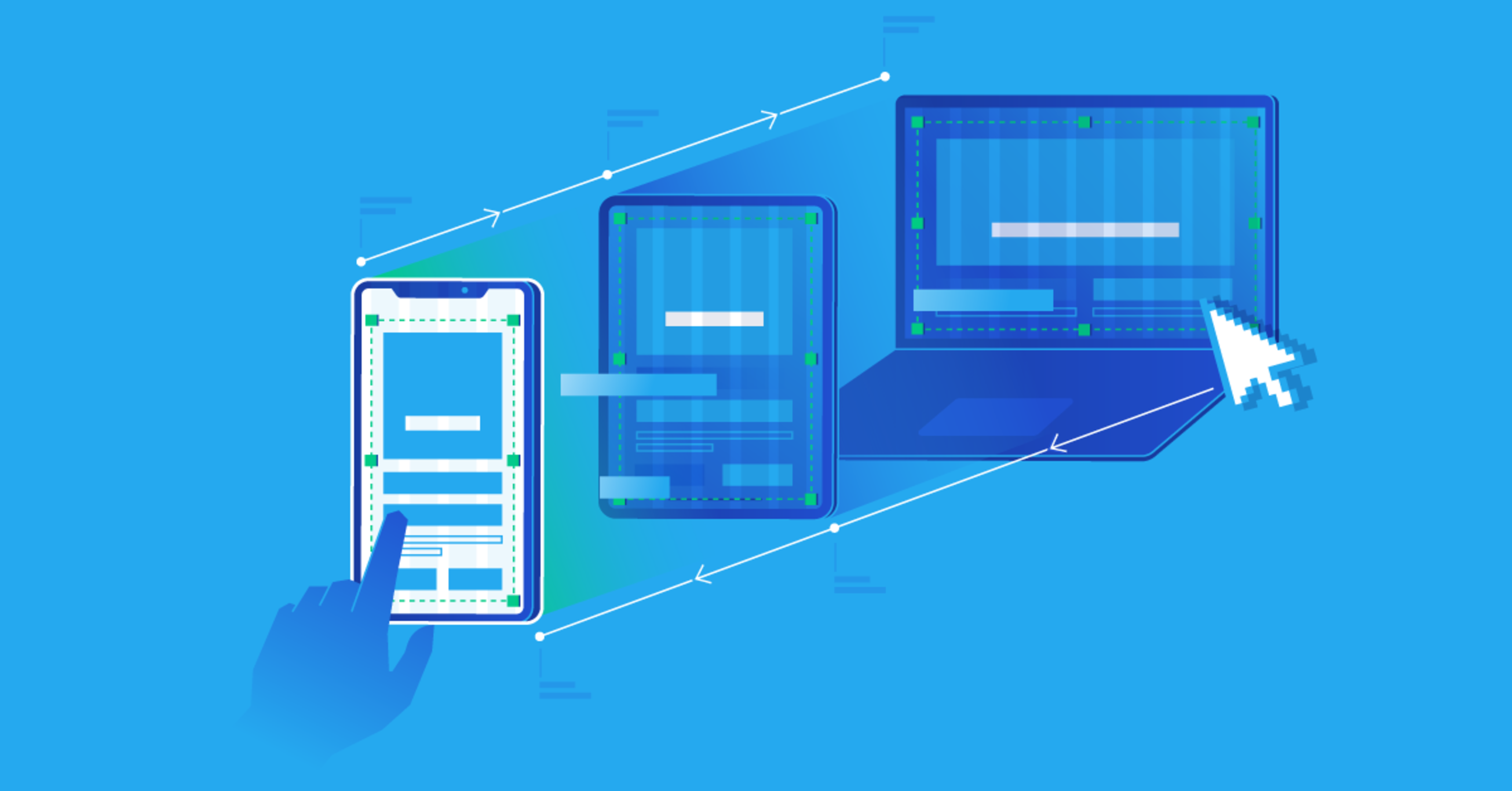 UI/UX design trends illustration